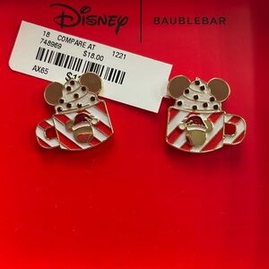 BaubleBar Gold and Red Earrings